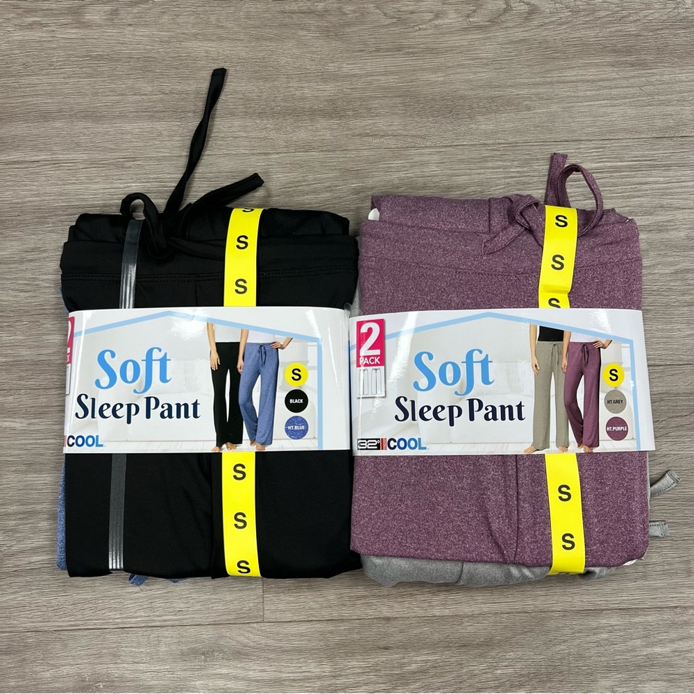 32 Degrees 4 Packs Soft Sleep Pants NEW Size Small